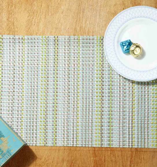 Maze Set Of 6 Vinyl Table Mat Green White