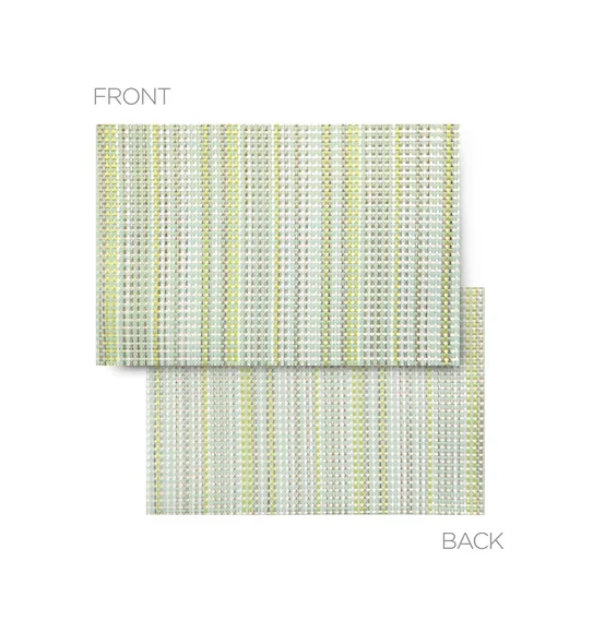 Maze Set Of 6 Vinyl Table Mat Green White