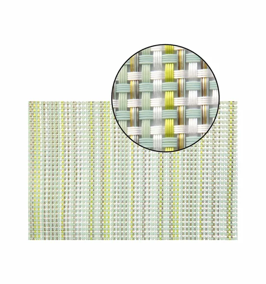 Maze Set Of 6 Vinyl Table Mat Green White