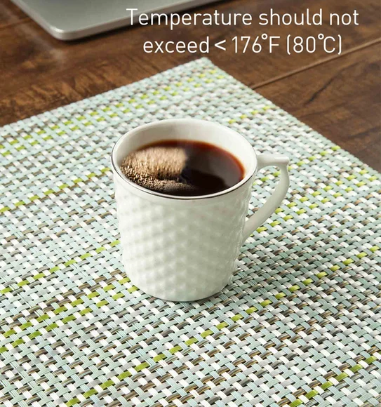 Maze Set Of 6 Vinyl Table Mat Green White