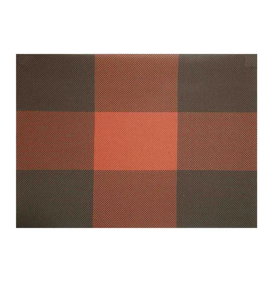 Maze Set Of 6 Vinyl Table Mat Rust