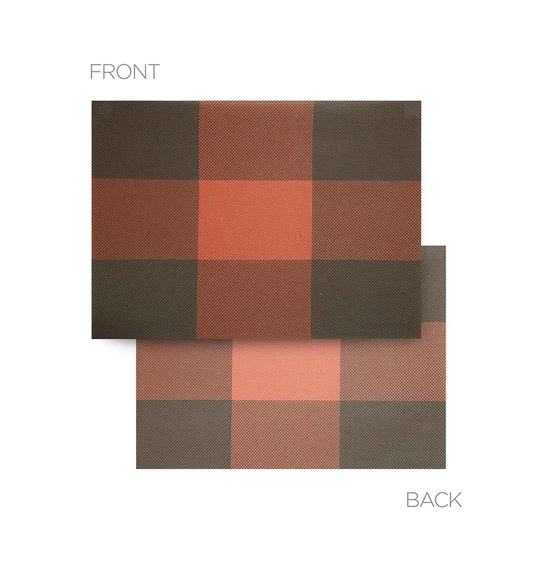Maze Set Of 6 Vinyl Table Mat Rust