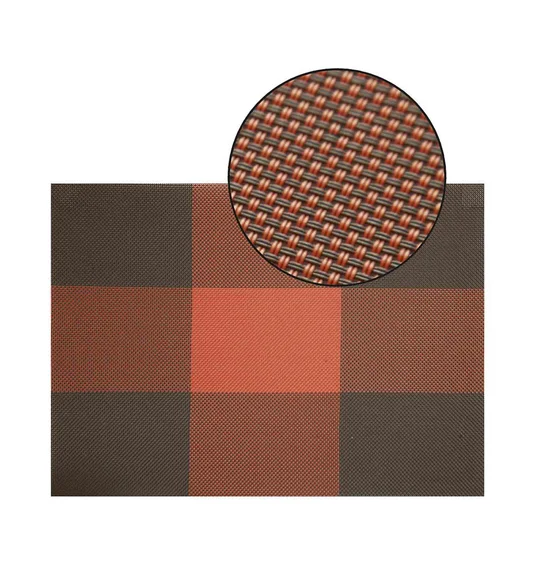 Maze Set Of 6 Vinyl Table Mat Rust