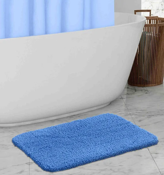 Diana Anti skid Super Absorbent Bath Mat Blue