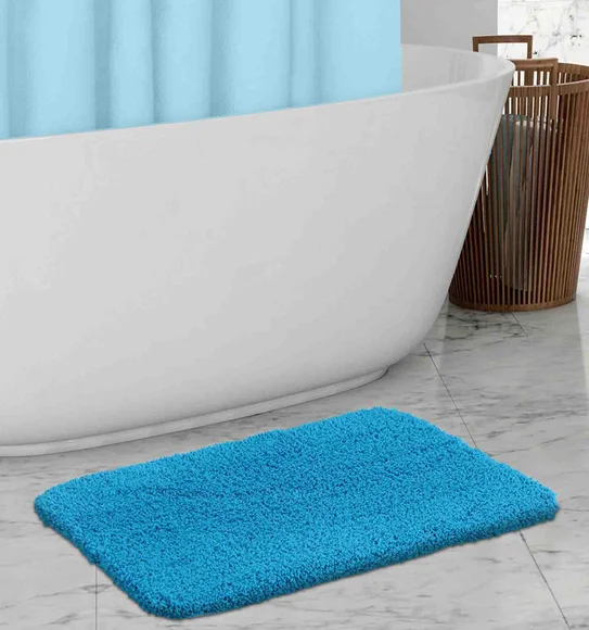 Diana Anti skid Super Absorbent Bath Mat Teal Blue