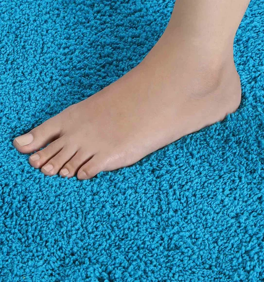 Diana Anti skid Super Absorbent Bath Mat Teal Blue