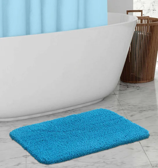 Diana Anti skid Super Absorbent Bath Mat Teal Blue