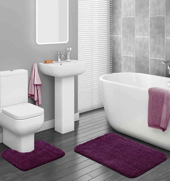 Diana Anti skid Super Absorbent Bath Mat Lilac