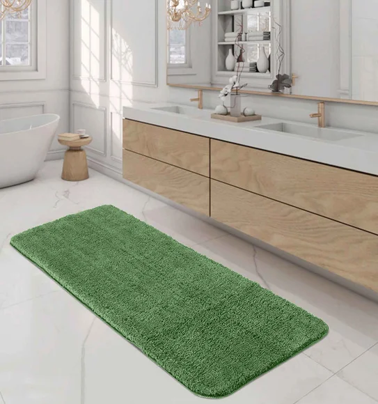 Diana Anti skid Super Absorbent Bath Mat Dark Green