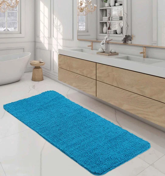 Diana Anti skid Super Absorbent Bath Mat Teal Blue