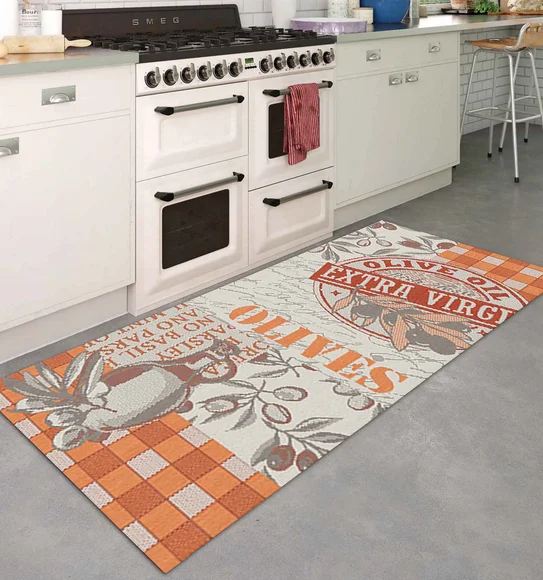 Kitchen Printed Carpet D.Beige