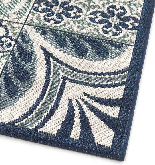 Kitchen Printed Carpet Blue
