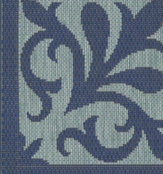 Kitchen Printed Carpet Blue