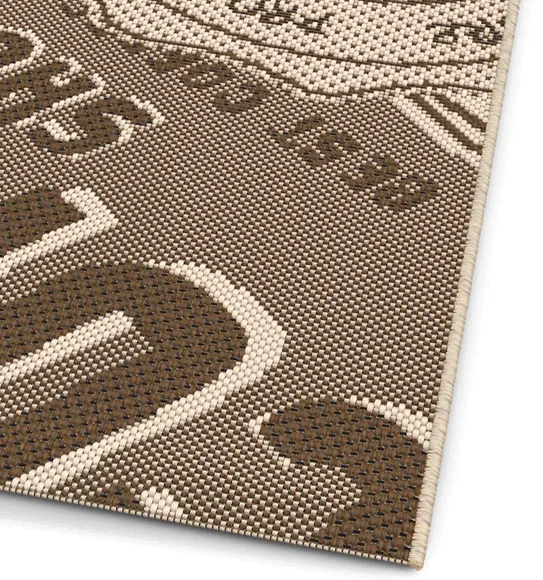 Kitchen Printed Carpet Dark Beige