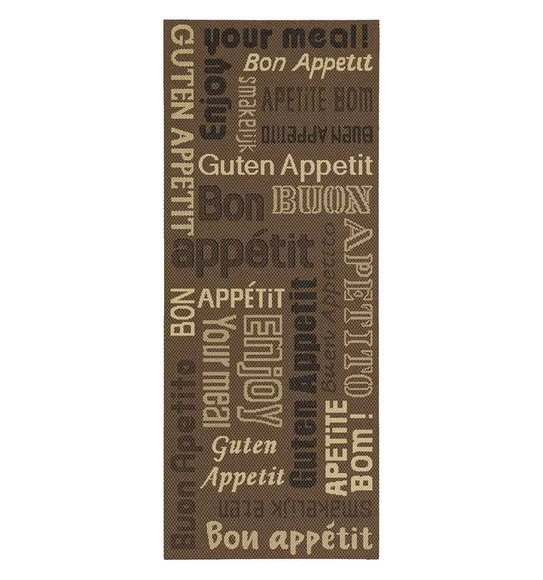 Kitchen Printed Carpet Brown