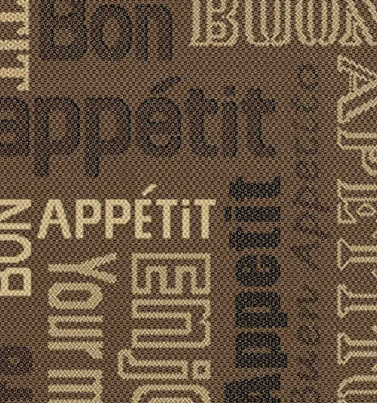 Kitchen Printed Carpet Brown
