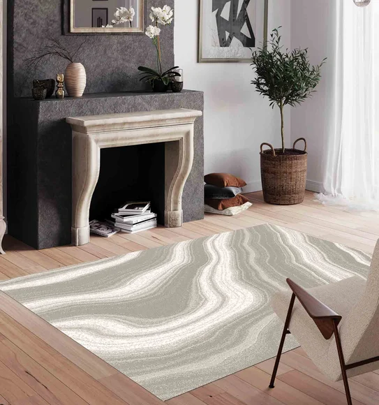 Elle Ripples Carpet Grey