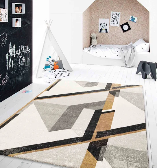 Elle Abstract Carpet Grey
