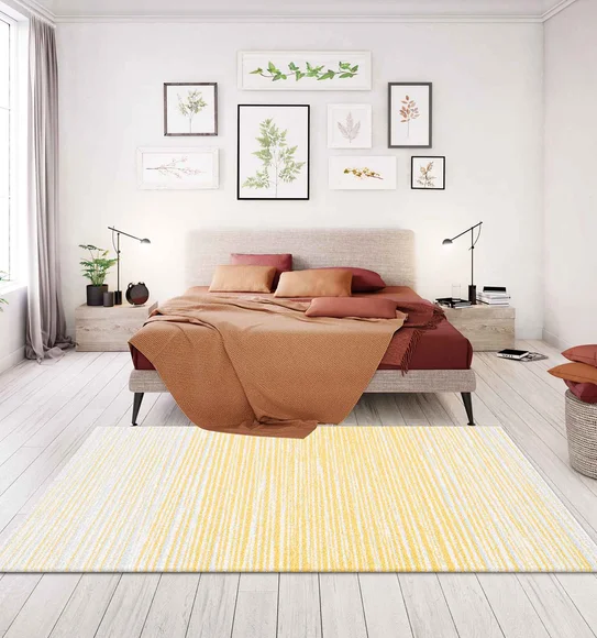 Elle Striped Carpet Mustard