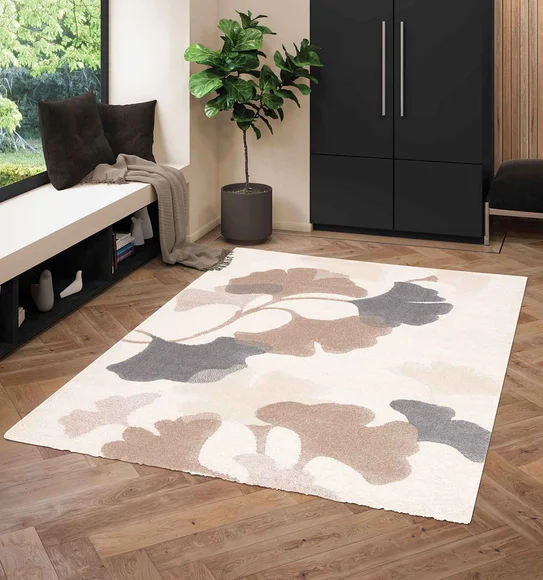 Naomi Hibiscus Carpet Brown