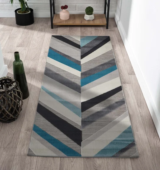 Flow C Leaf Runner Teal