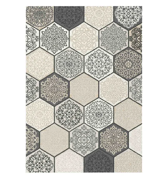 Flow C Pentagon Carpet Cream