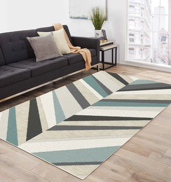 Flow C Leaf Carpet Teal