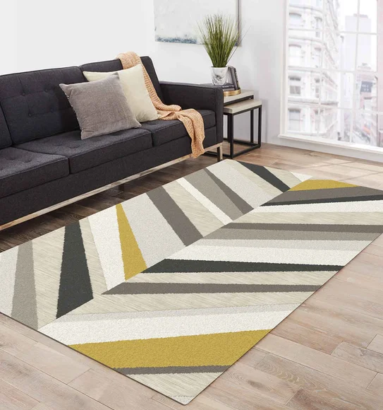 Flow C Leaf Carpet Yellow