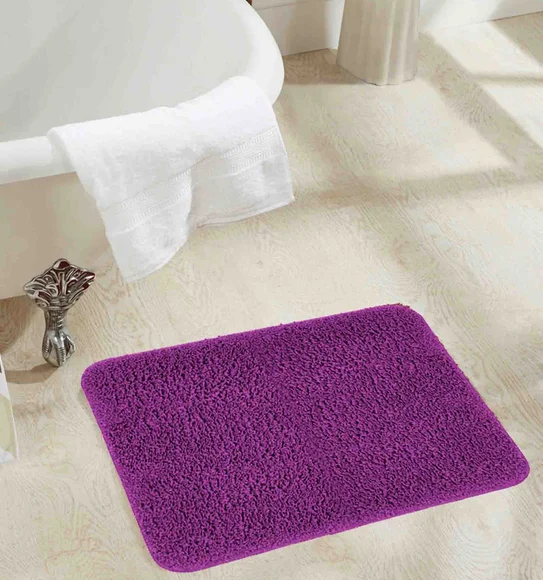 Grace Light Weight Super Soft Bath Mat Aubergine