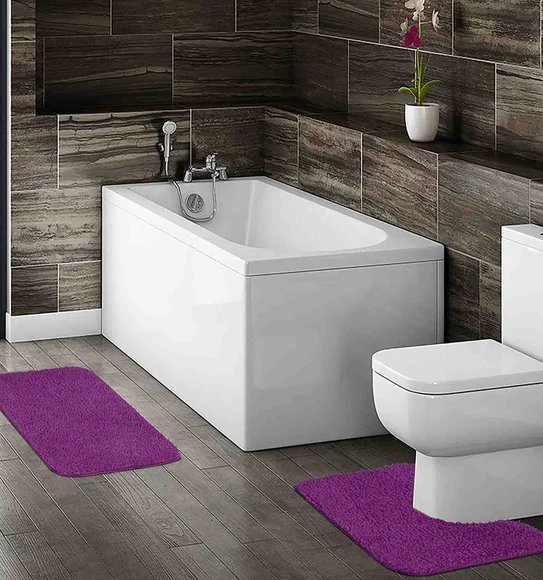 Grace Light Weight Super Soft Bath Mat Aubergine