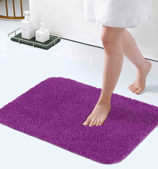 Grace Light Weight Super Soft Bath Mat Aubergine