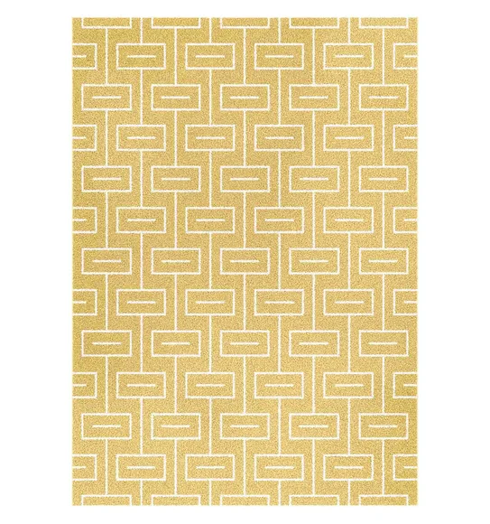 Elle Brick Road Geometric Runner Mustard