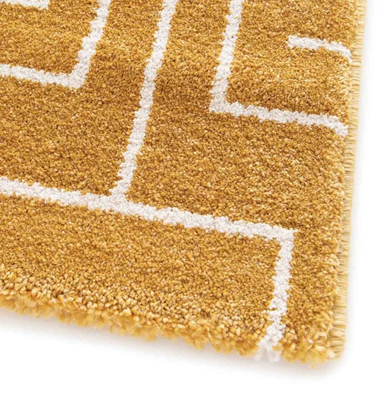 Elle Brick Road Geometric Runner Mustard