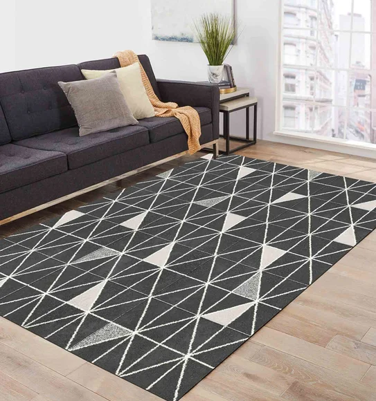 Shuffle Diamond Carpet Black