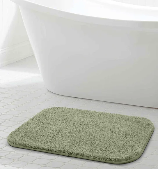 Munich Anti skid Polyester Bath Mat Olive