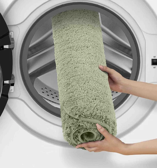 Munich Anti skid Polyester Bath Mat Olive