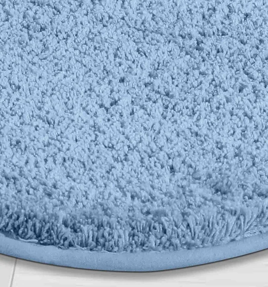 Munich Anti skid Polyester Bath Mat Blue