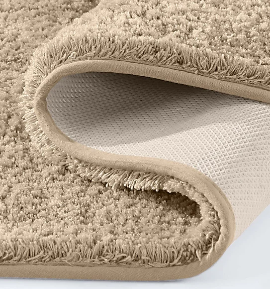Munich Anti skid Polyester Bath Mat Beige