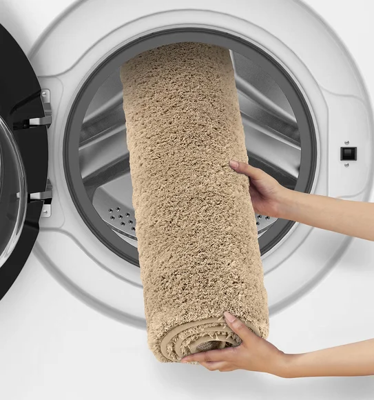 Munich Anti skid Polyester Bath Mat Beige