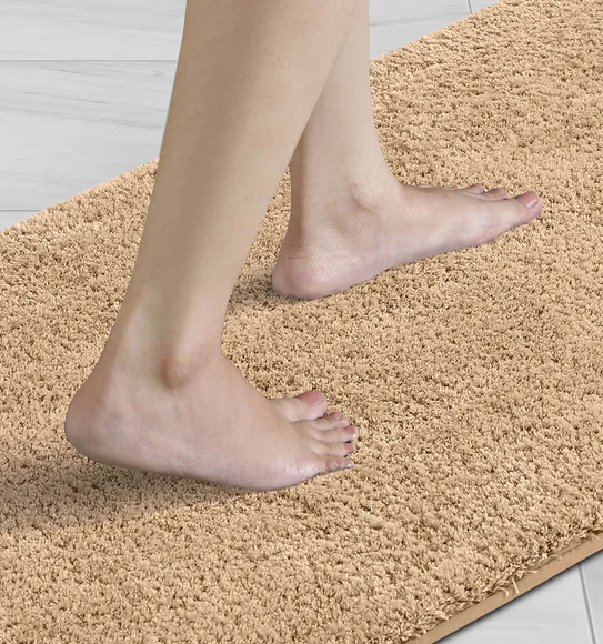 Munich Anti skid Polyester Bath Mat Camel