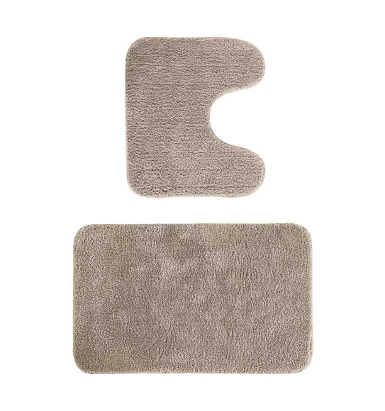 Munich Anti skid Polyester Bath Mat Taupe