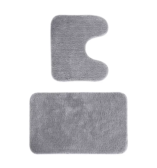 Munich Anti skid Polyester Bath Mat Grey