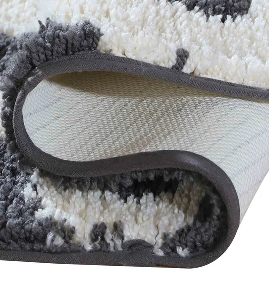 Urban Anti skid Quick Dry Bath Mat Grey White