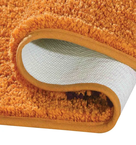 Urban Anti skid Quick Dry Bath Mat Mustard and D.Brown