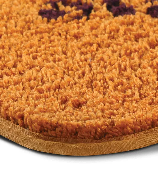 Urban Anti skid Quick Dry Bath Mat Mustard and D.Brown