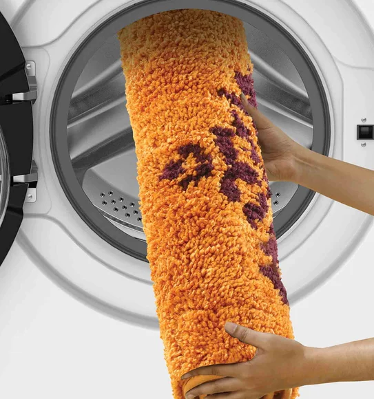 Urban Anti skid Quick Dry Bath Mat Mustard and D.Brown