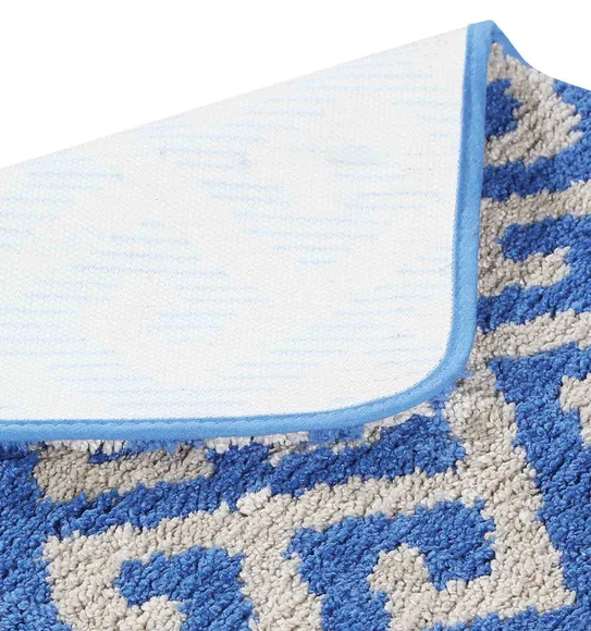 Urban Anti skid Quick Dry Bath Mat Blue