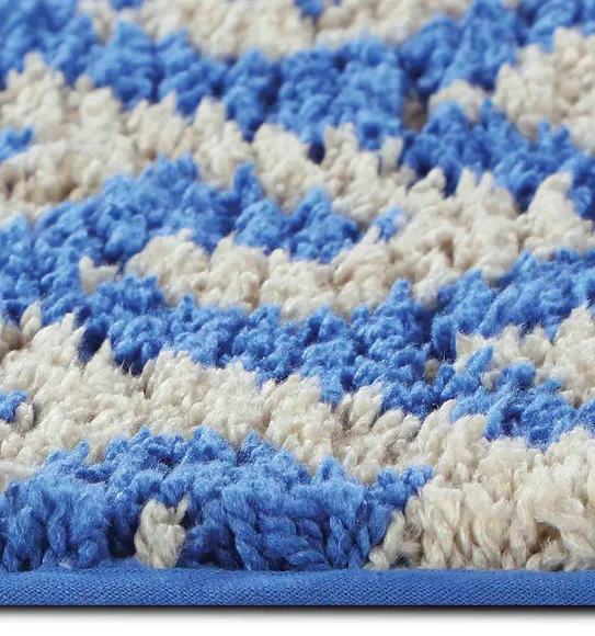 Urban Anti skid Quick Dry Bath Mat Blue