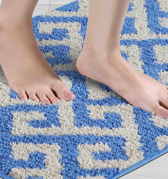 Urban Anti skid Quick Dry Bath Mat Blue