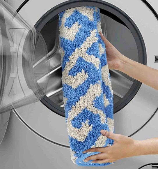Urban Anti skid Quick Dry Bath Mat Blue